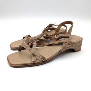 Donald Pliner Cesilia Ankle Strap Heel Sandal Women's Tobacco Size US7M EU37.5
